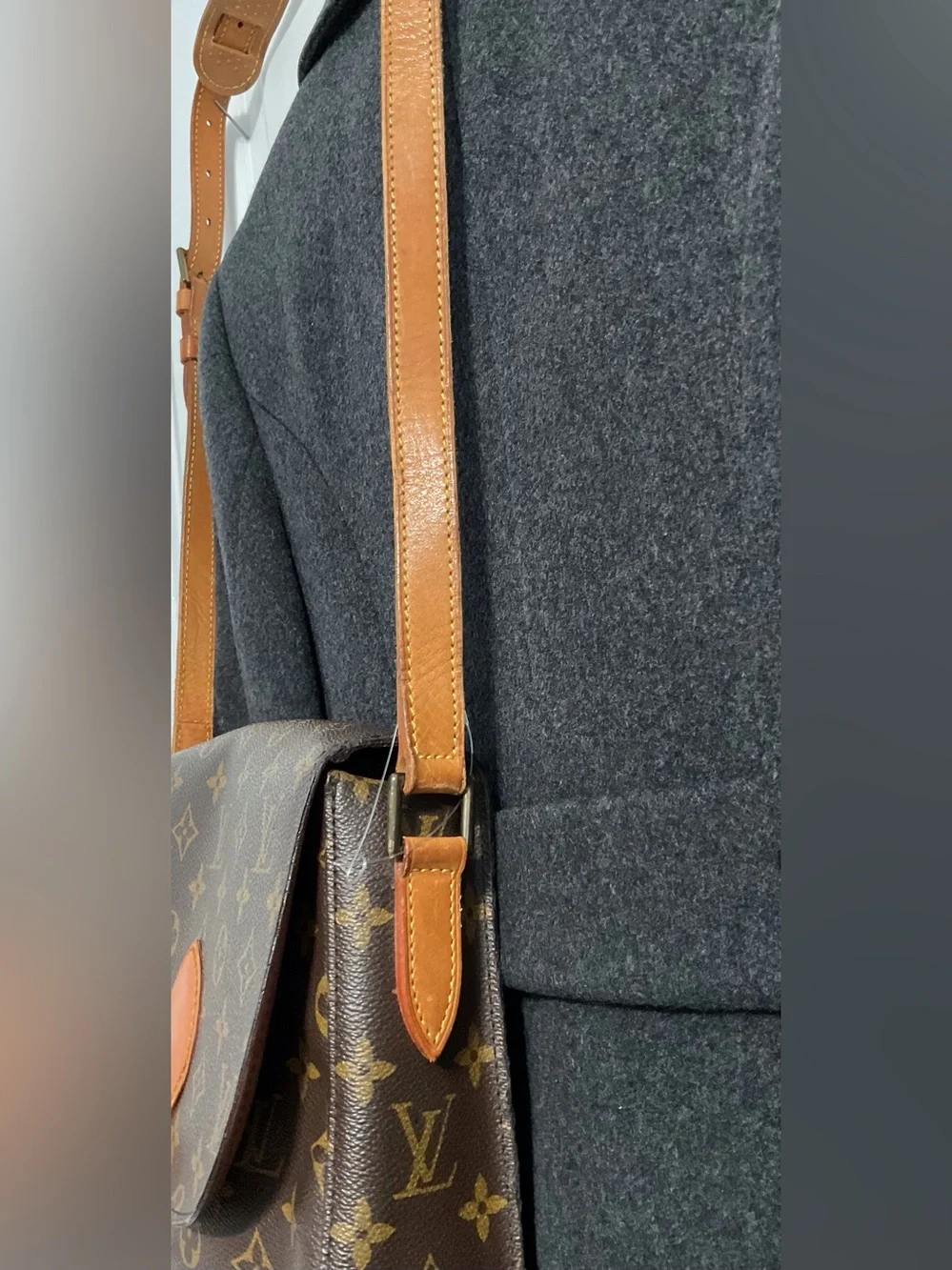 ✅AUTHENTIC GM ST CLOUD Brown Monogram SHOULDER Strap LOUIS VUITTON